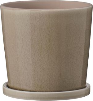 Skjuler m/undersk&aring;l krakeleret glasur Saga beige