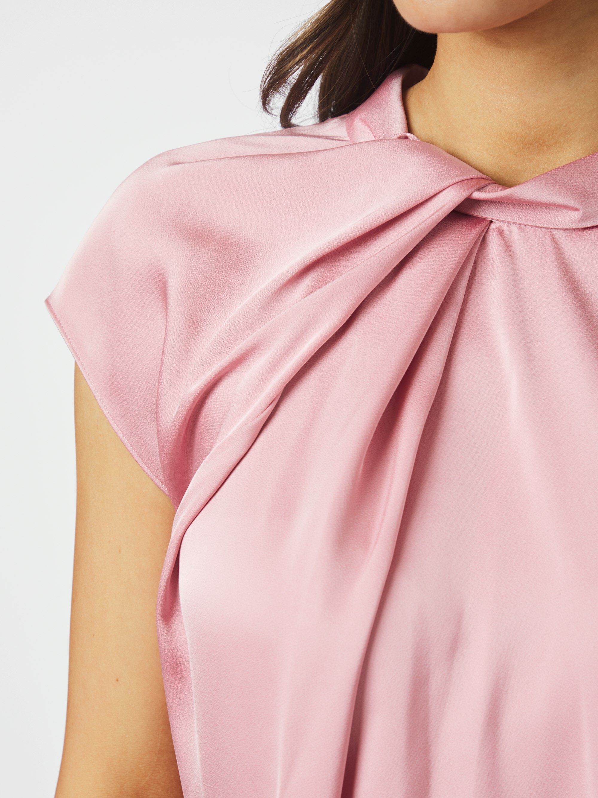 Fleur Drapy Satin Blouse