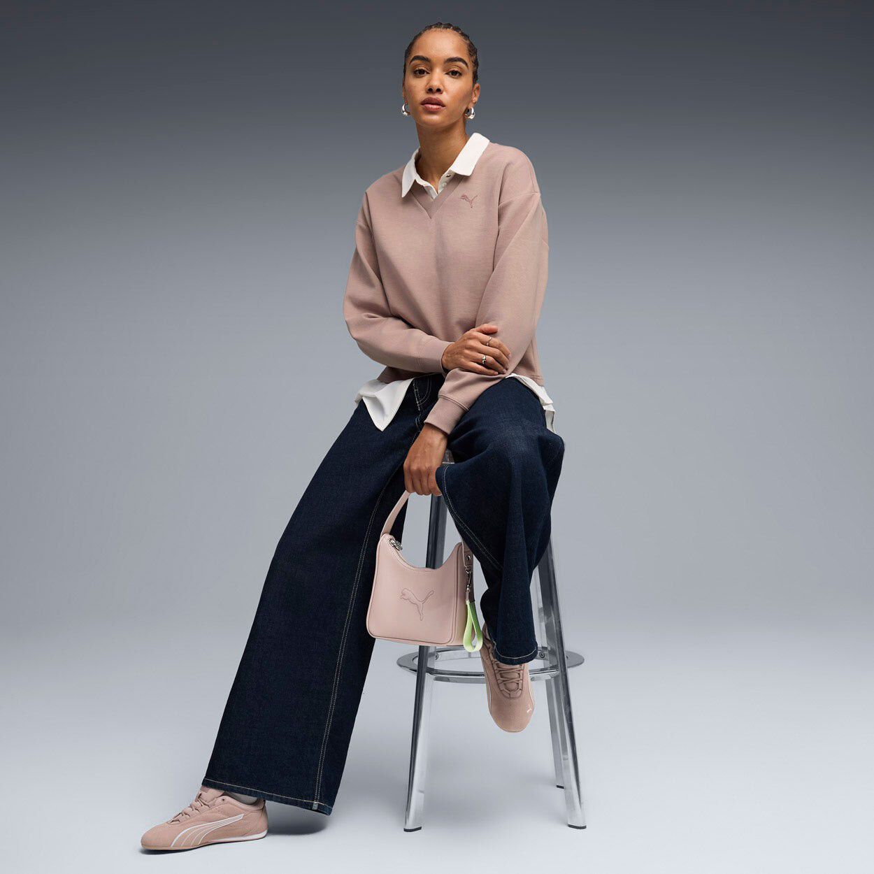 Essentials Elevated Comfort V-neck Sweatshirt