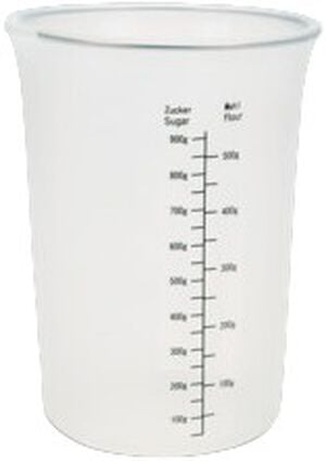 M&aring;leb&aelig;ger &Oslash; 12 cm / H 16,5 cm transparent silikone