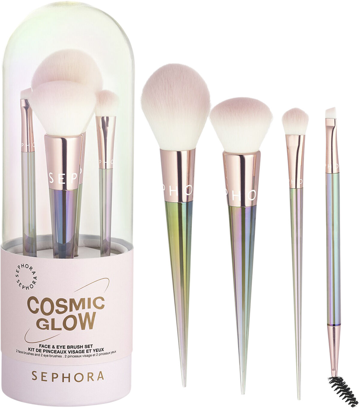 Cosmic Glow ansigts- og &oslash;jenpensels&aelig;t - Pensels&aelig;t til ansigt og &oslash;jne