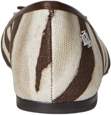 Jayna Zebra-Print Canvas Flat