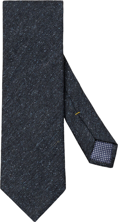 Navy Blue Solid Silk Cotton Tie