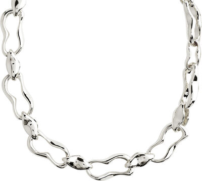 WAVE recycled necklace silver-plated