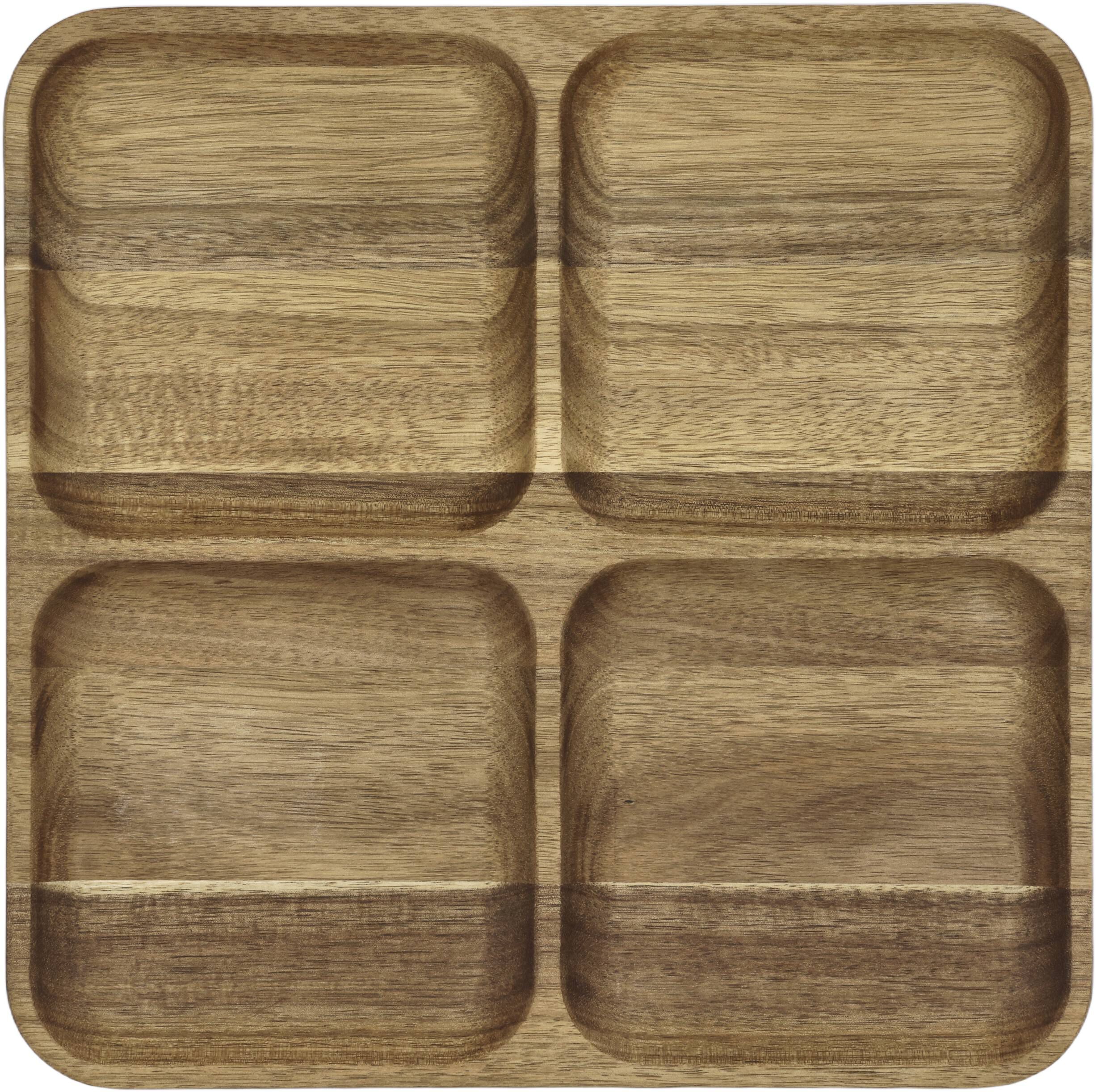 Serveringsfad 30,5 x 30,5 x 2,5 cm Akacietr&aelig;