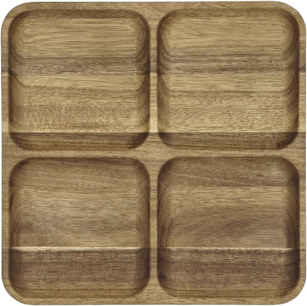 Serveringsfad 30,5 x 30,5 x 2,5 cm Akacietræ