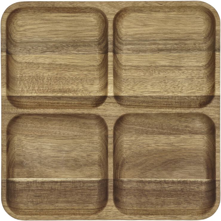 Serveringsfad 30,5 x 30,5 x 2,5 cm Akacietræ