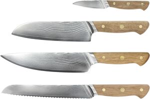 Knivs&aelig;t Douron 4 dele Eg/Damaskusst&aring;l