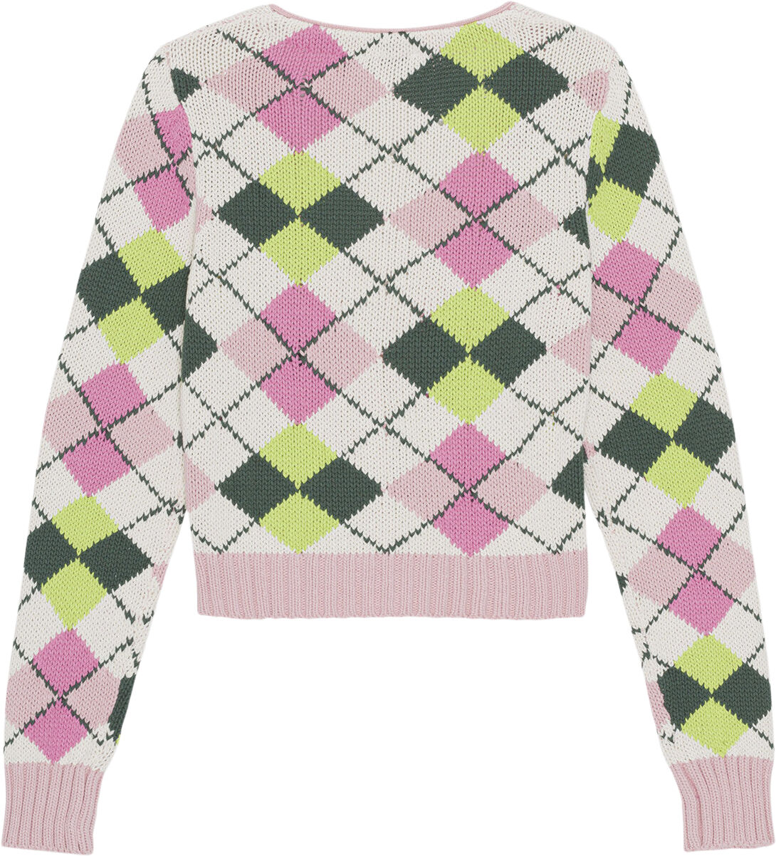 Graphic Cotton V-neck Cardigan