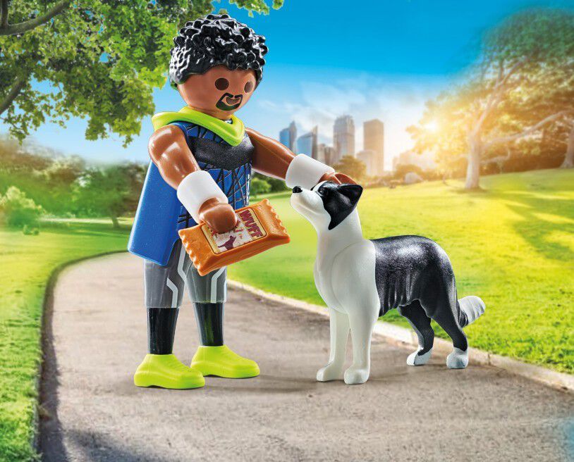 Jogger with Border Collie