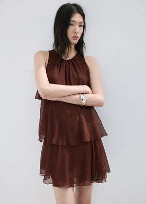 Ruffled draped dress