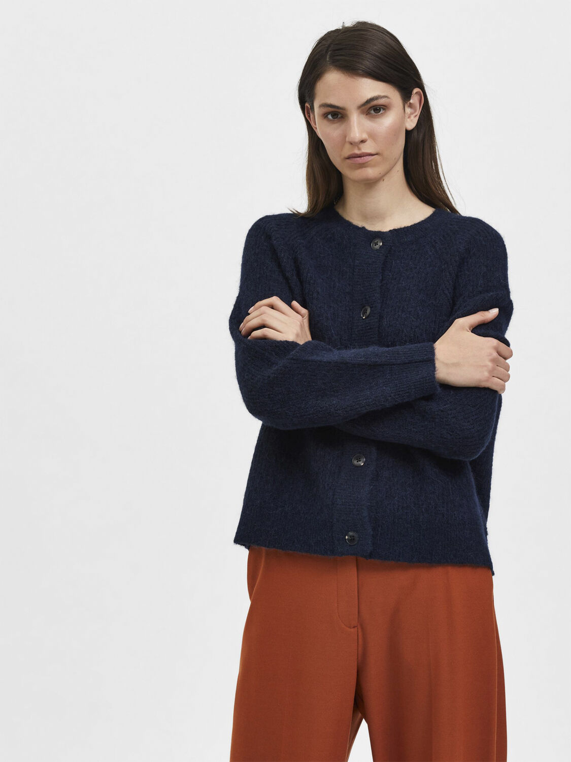 SLFLULU LS ALPACA BLEND KNIT SHORT CARDIGAN B NO