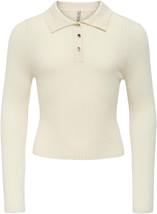 KOGMILA LS RIB BUTTON POLO NECK CP