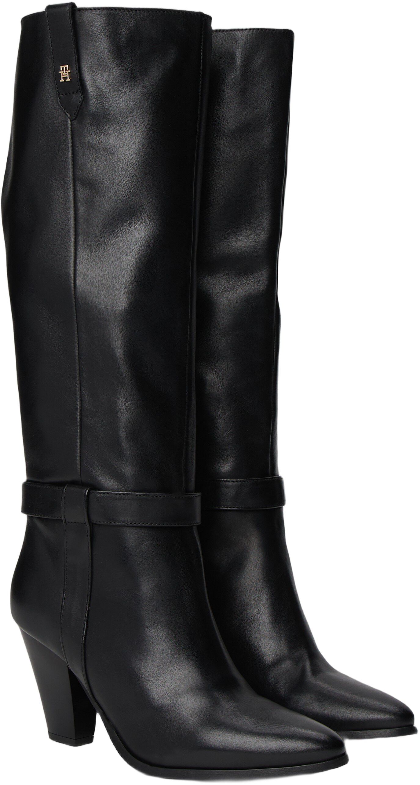 TH T-STRAP LTHR POINTY LONG BOOT