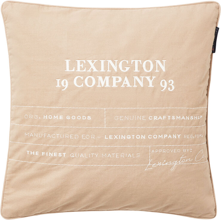 Logo Organic Cotton Canvas Pillow Cover