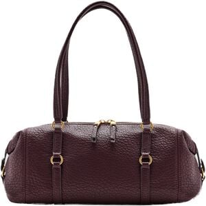 Faux-leather shoulder bag