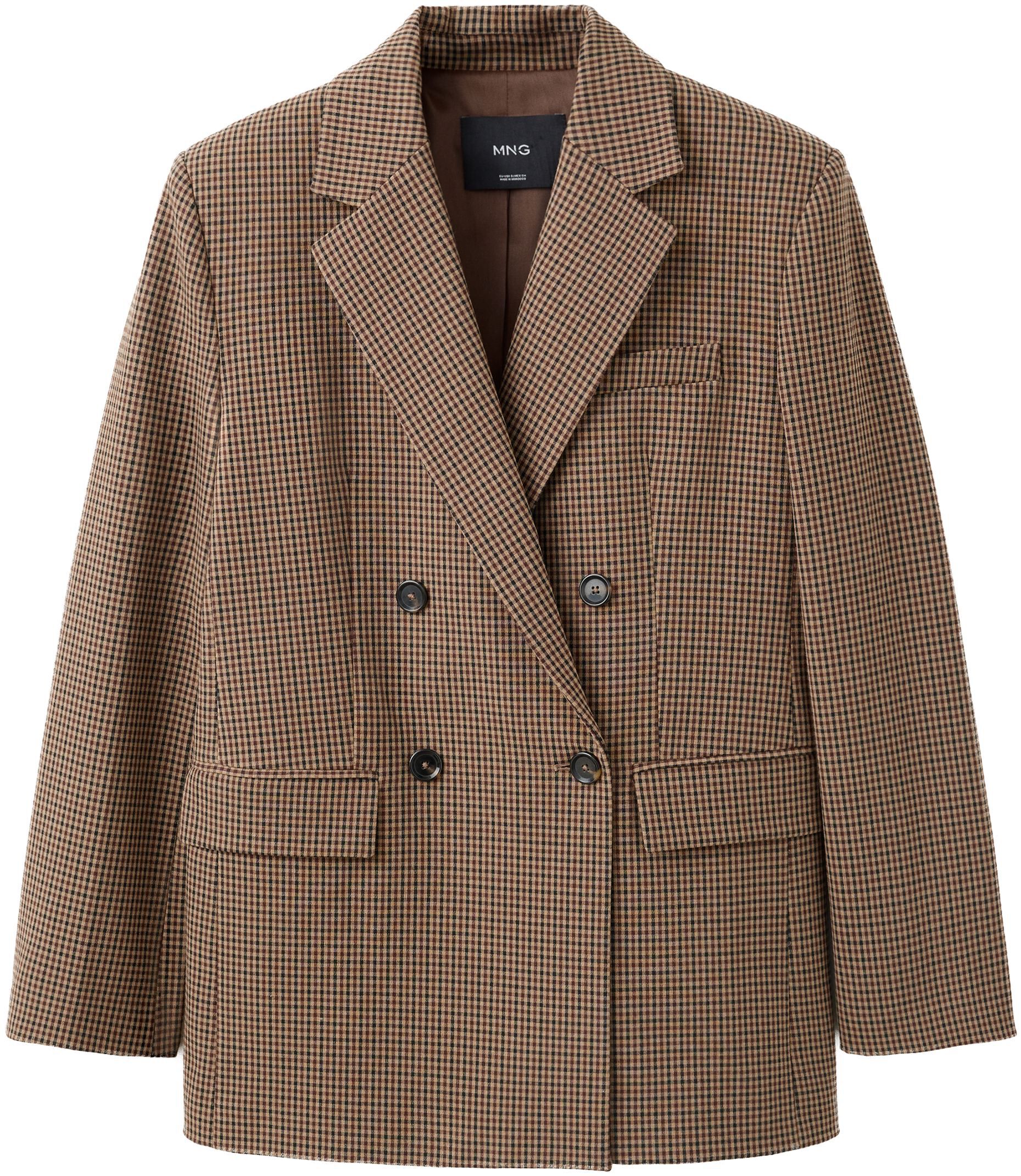 Houndstooth jacket with lapels