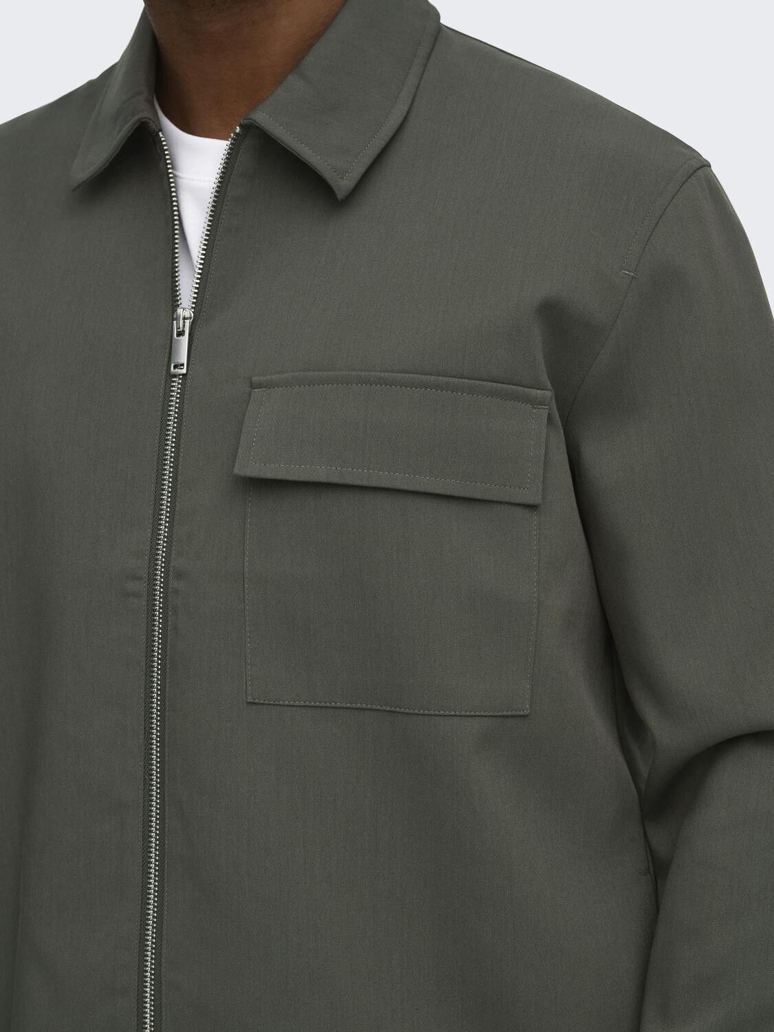 ONSWILL REG 0292 ZIP OVERSHIRT FRML