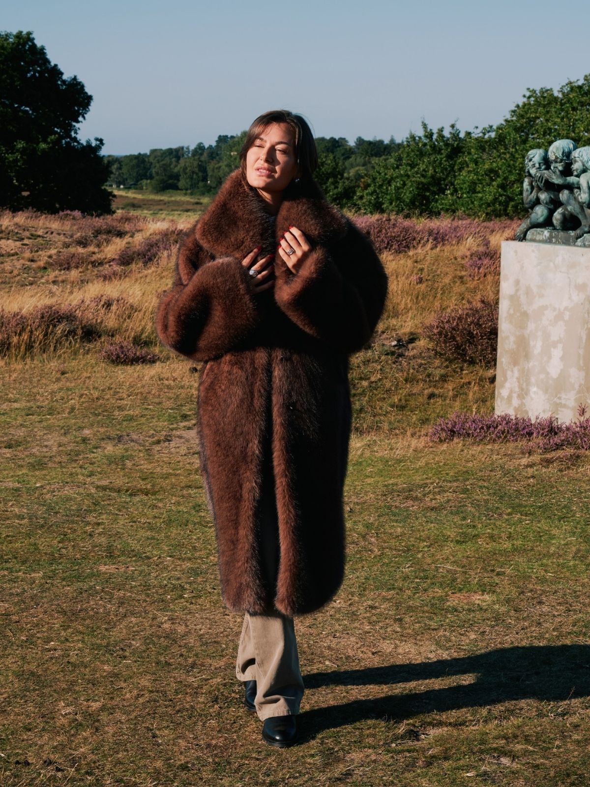 Stephanie Faux Fur Long Jacket