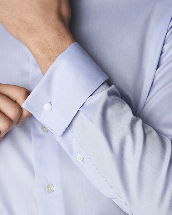 Light Blue Signature Twill Shirt French Cuffs - Slim Fit