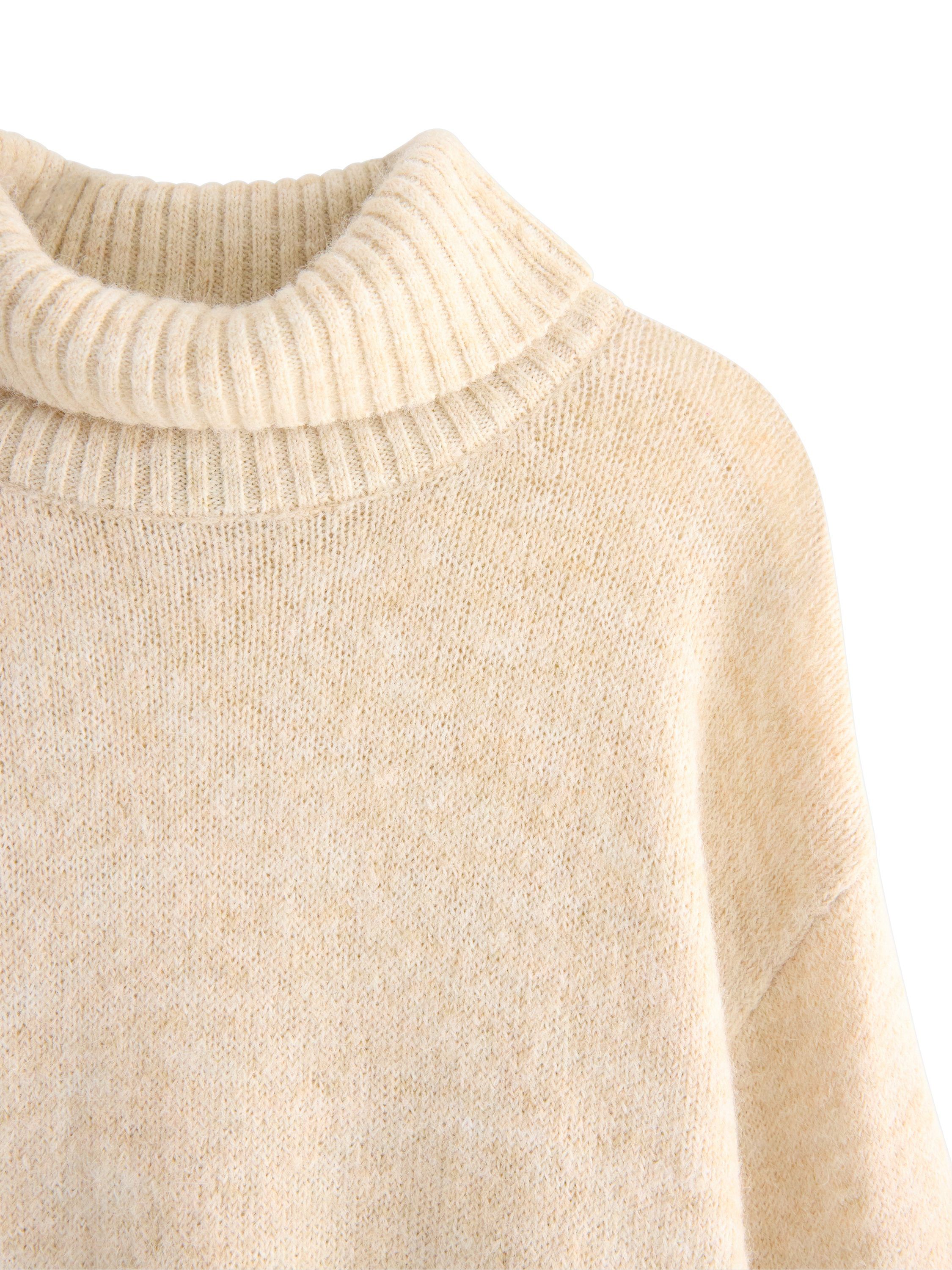 Strikket minikjole med korte &aelig;rmer