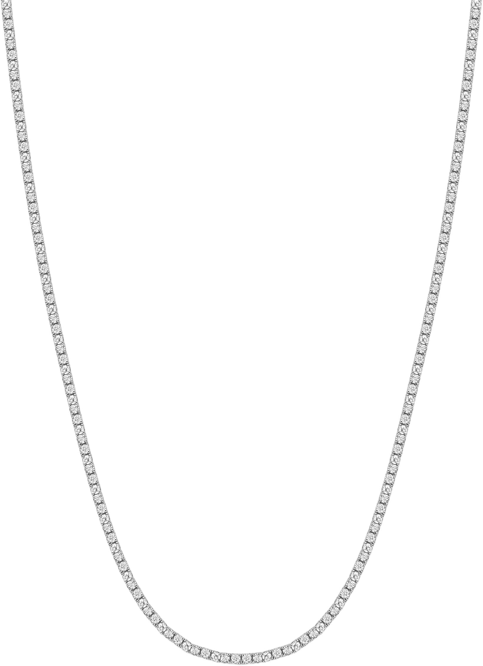 Mini Tennis Necklace in Silver