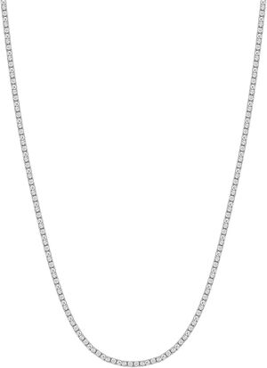 Mini Tennis Necklace in Silver