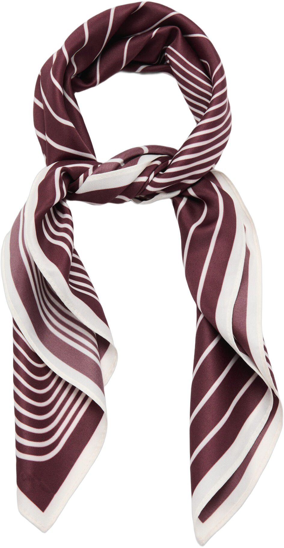 Satin check-print scarf