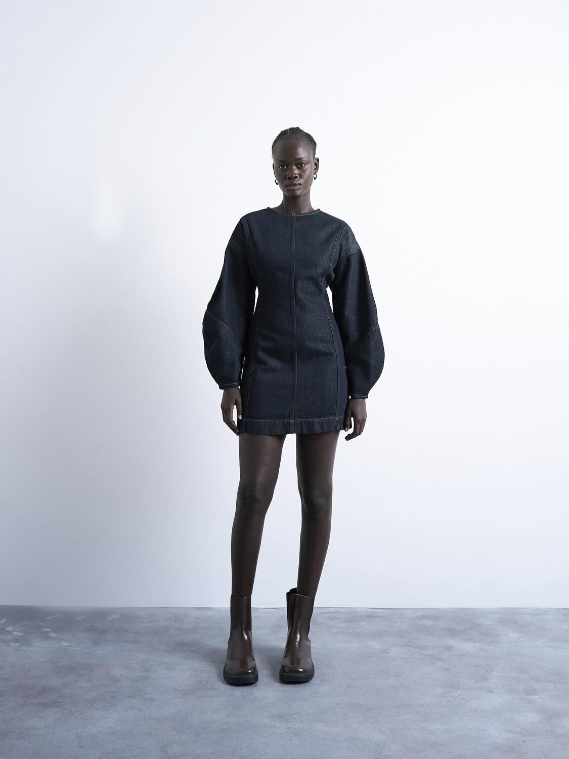 TSLIANA MINI DENIM DRESS - COTTON BLEND