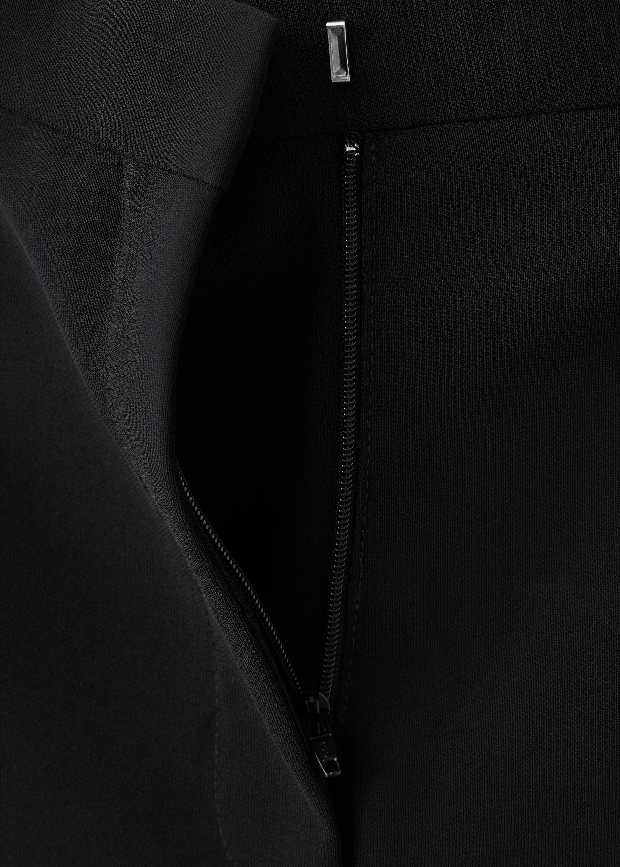 Flared trousers with seams