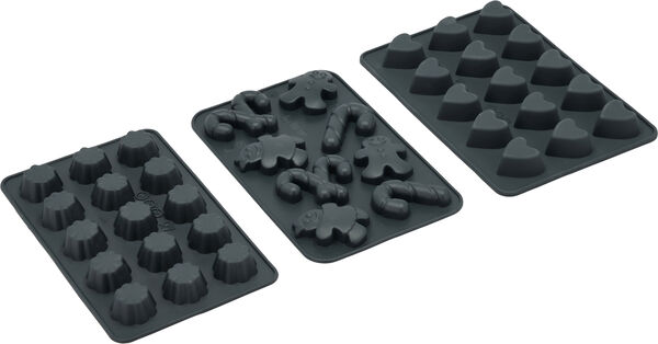 Chokoladeform 3 dele Grå Silikone
