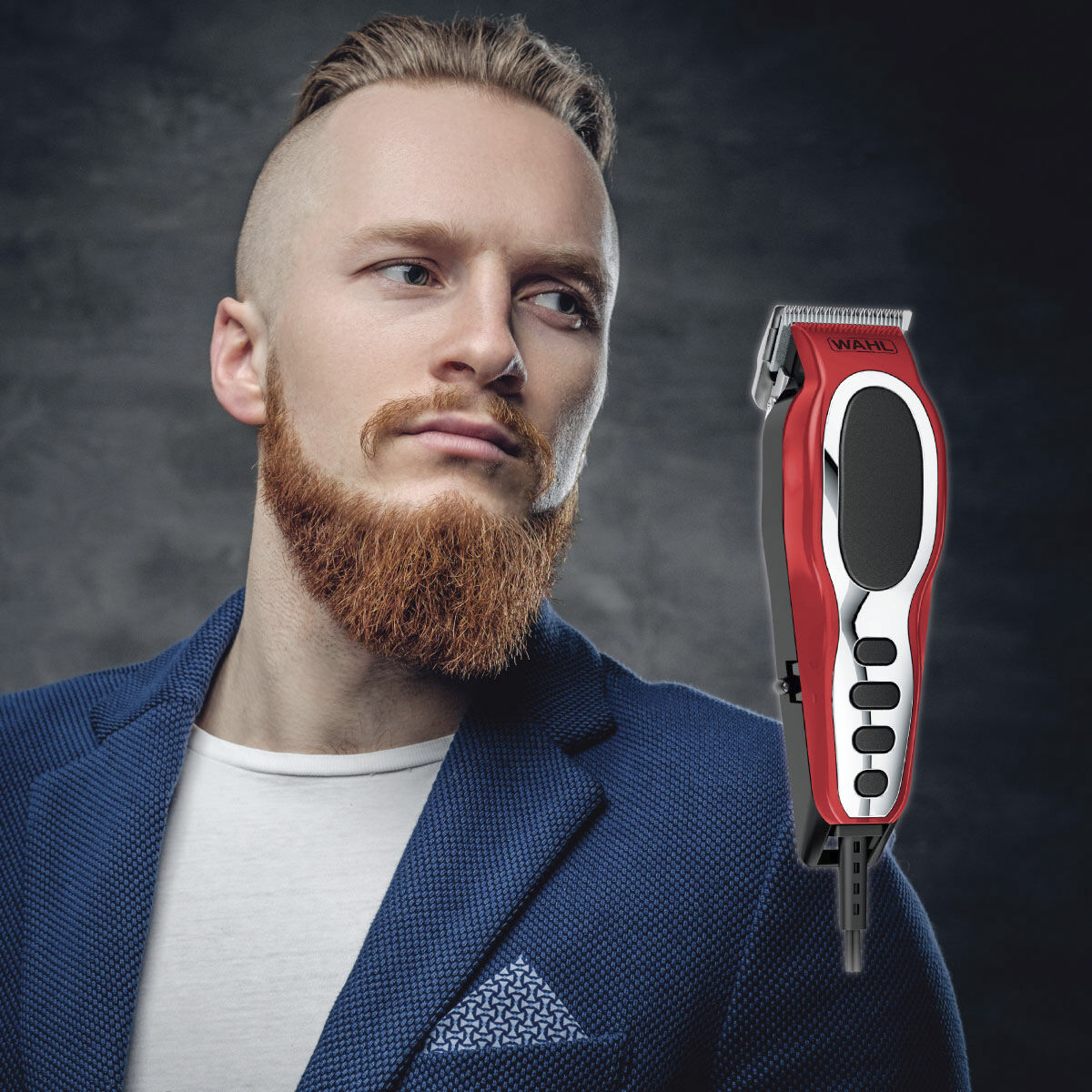 wahl close cut red combo