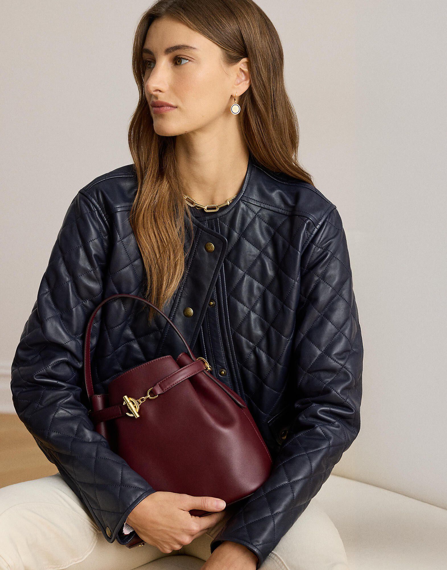 Leather Medium Blaike Bucket Bag