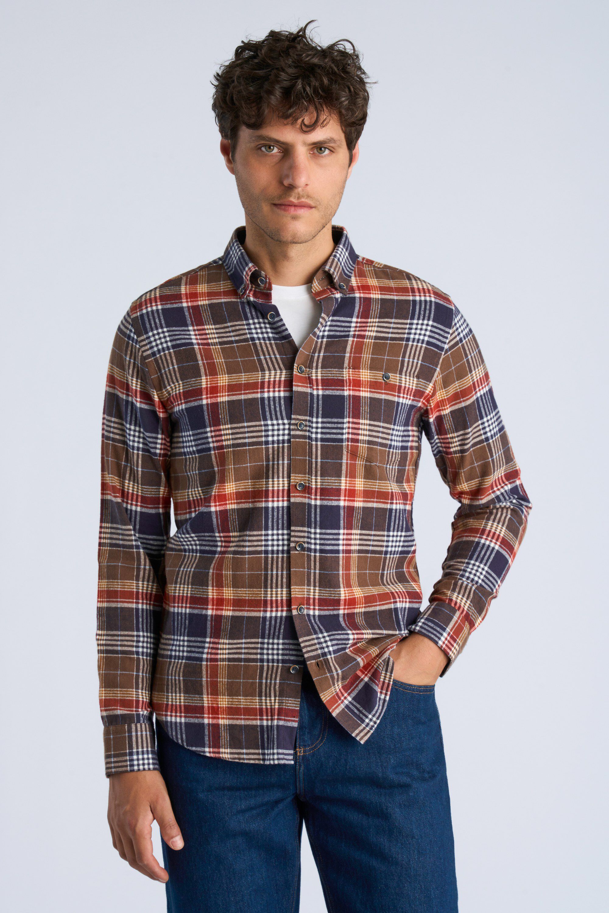 Large checked shirt L/S