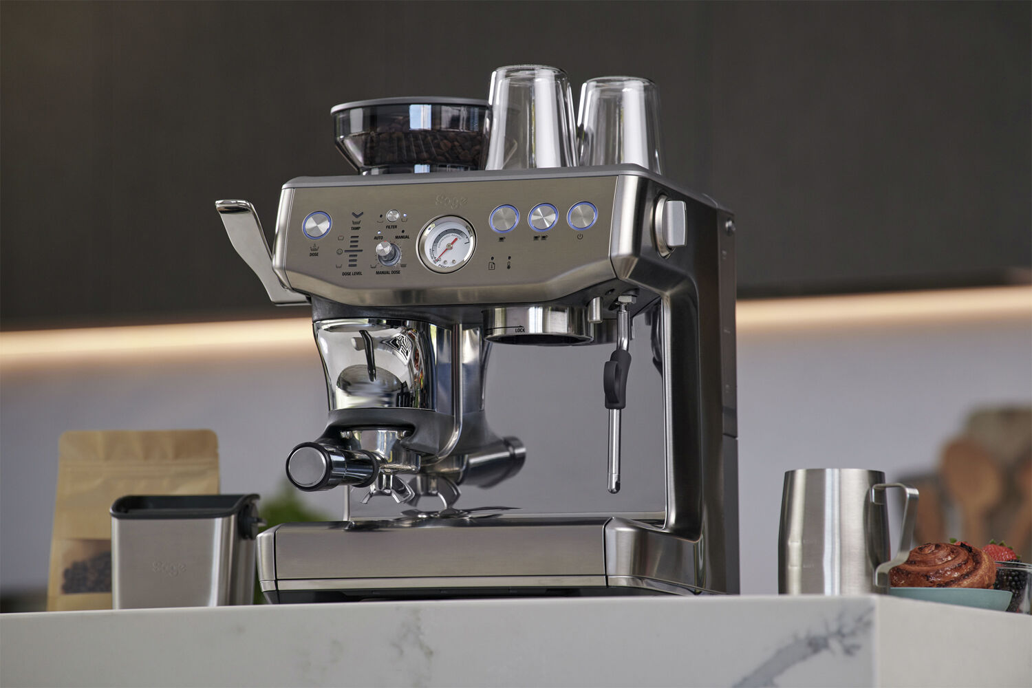 The Barista Express Impress Brushed Steel