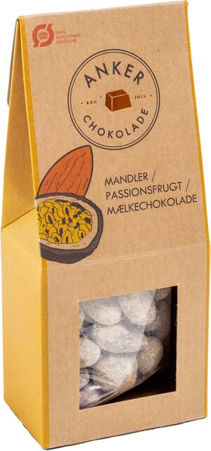 Mandler / passionsfrugt / m&aelig;lkechokolade