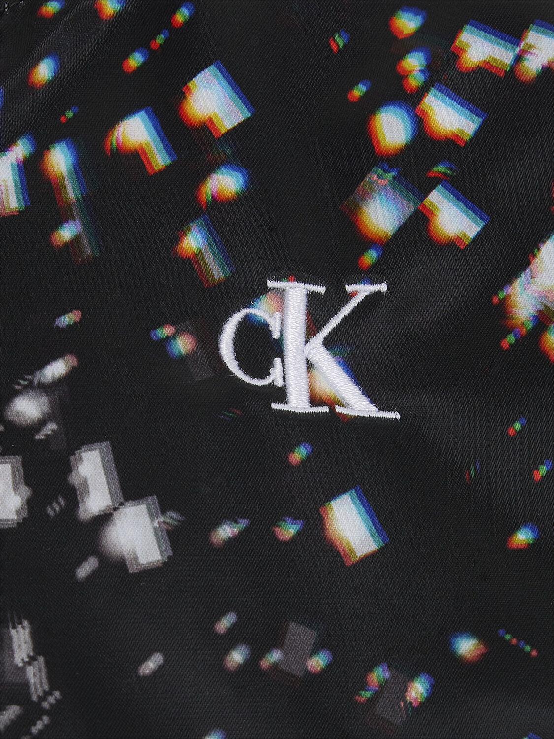 CRYSTAL AOP SATIN BOMBER