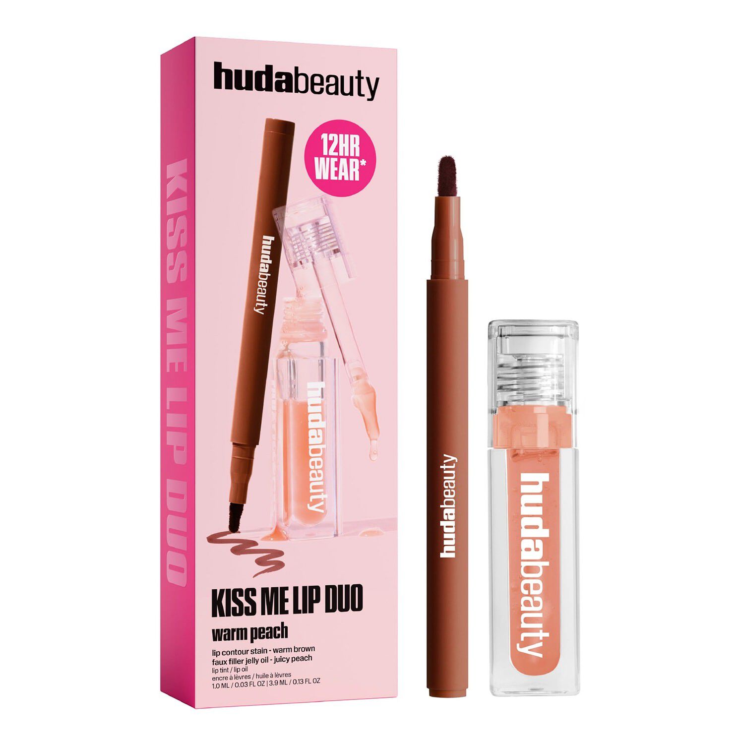 Kiss Me Lip Duo Warm Peach - S&aelig;t til l&aelig;berne