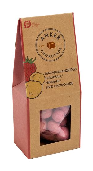 Macadamian&oslash;dder / salt / hindb&aelig;r / hvid chokolade