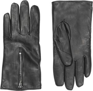 MJM Glove Zipper W Leather Black