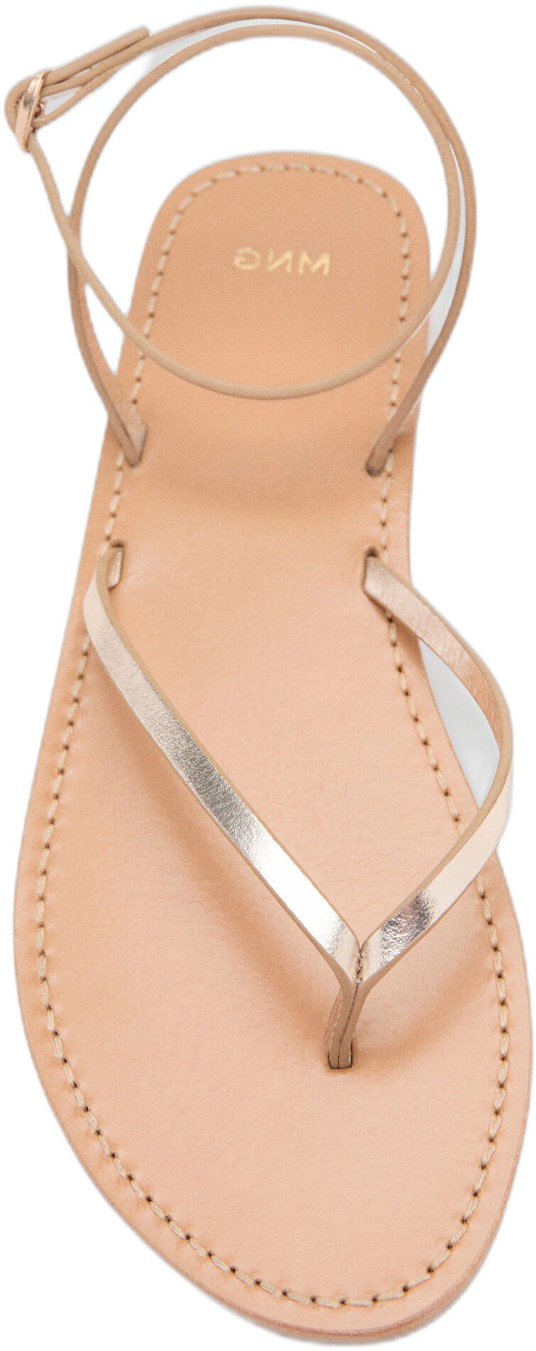 Metallic straps sandals