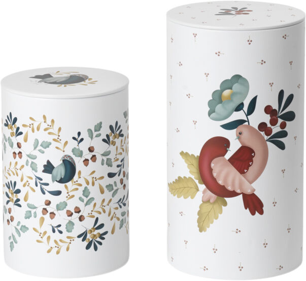 GC Cottage Opbevaringsd&aring;se &Oslash;10/&Oslash;11 hvid m. deko 2 stk.