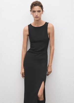 Cut-out ruched dress