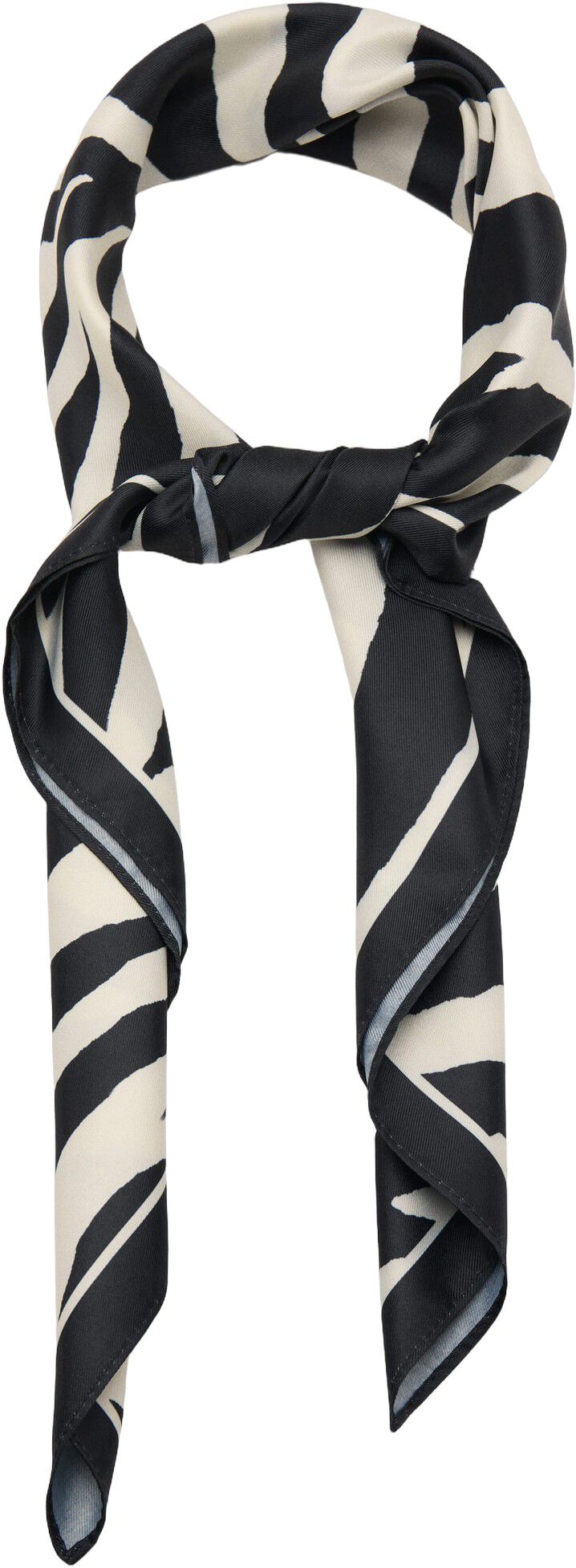 Zebra satin scarf