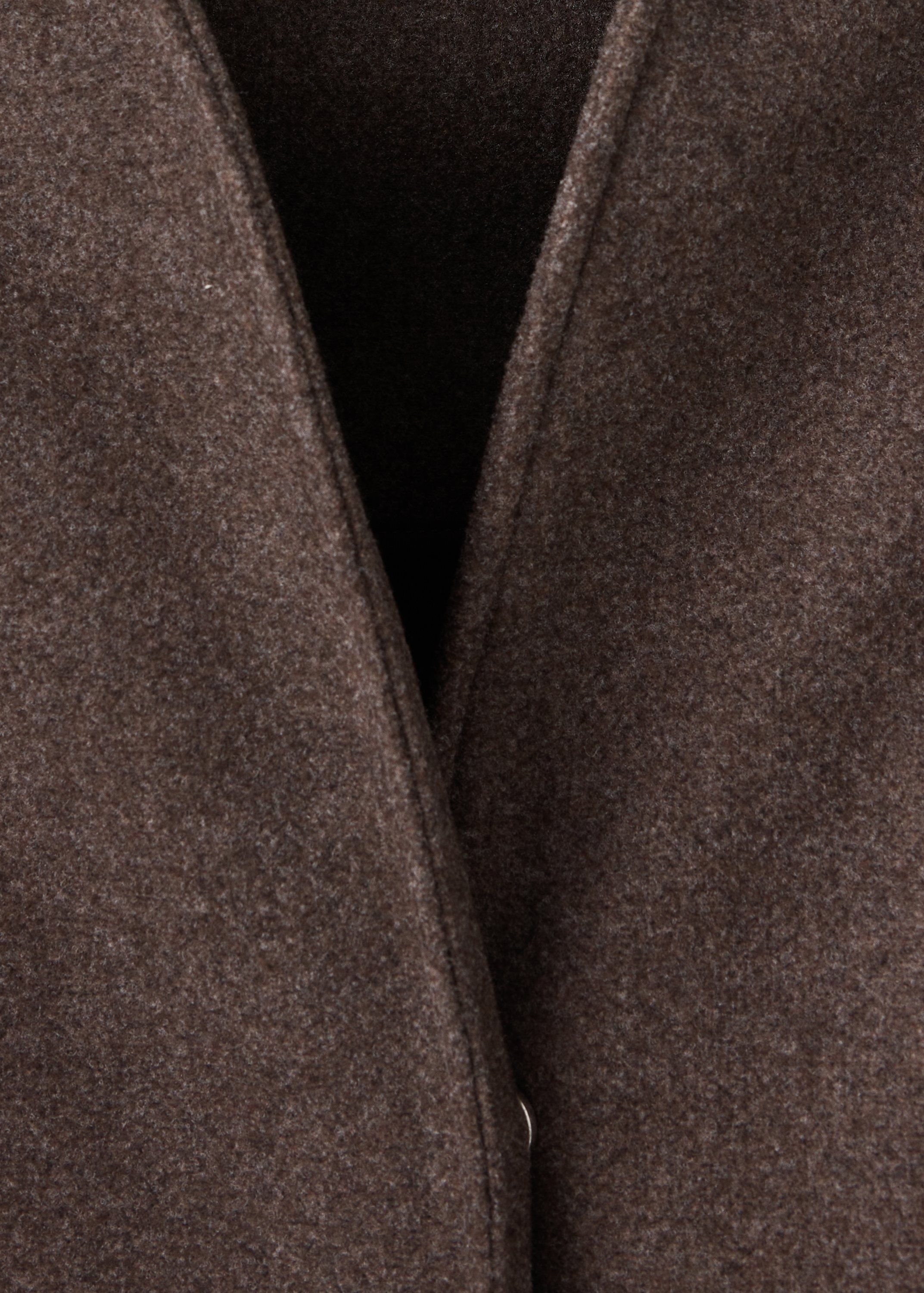 High neck belted jacket