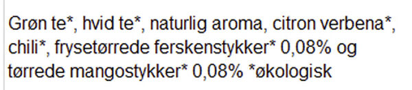 Grøn hvid te fersken og mango økologisk 100g