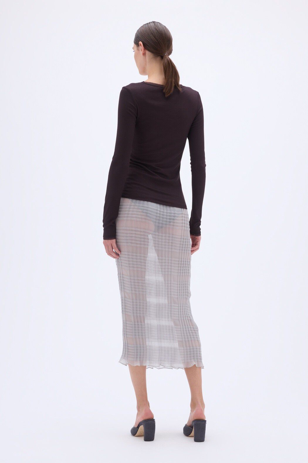 Mesh Trim Long Sleeve