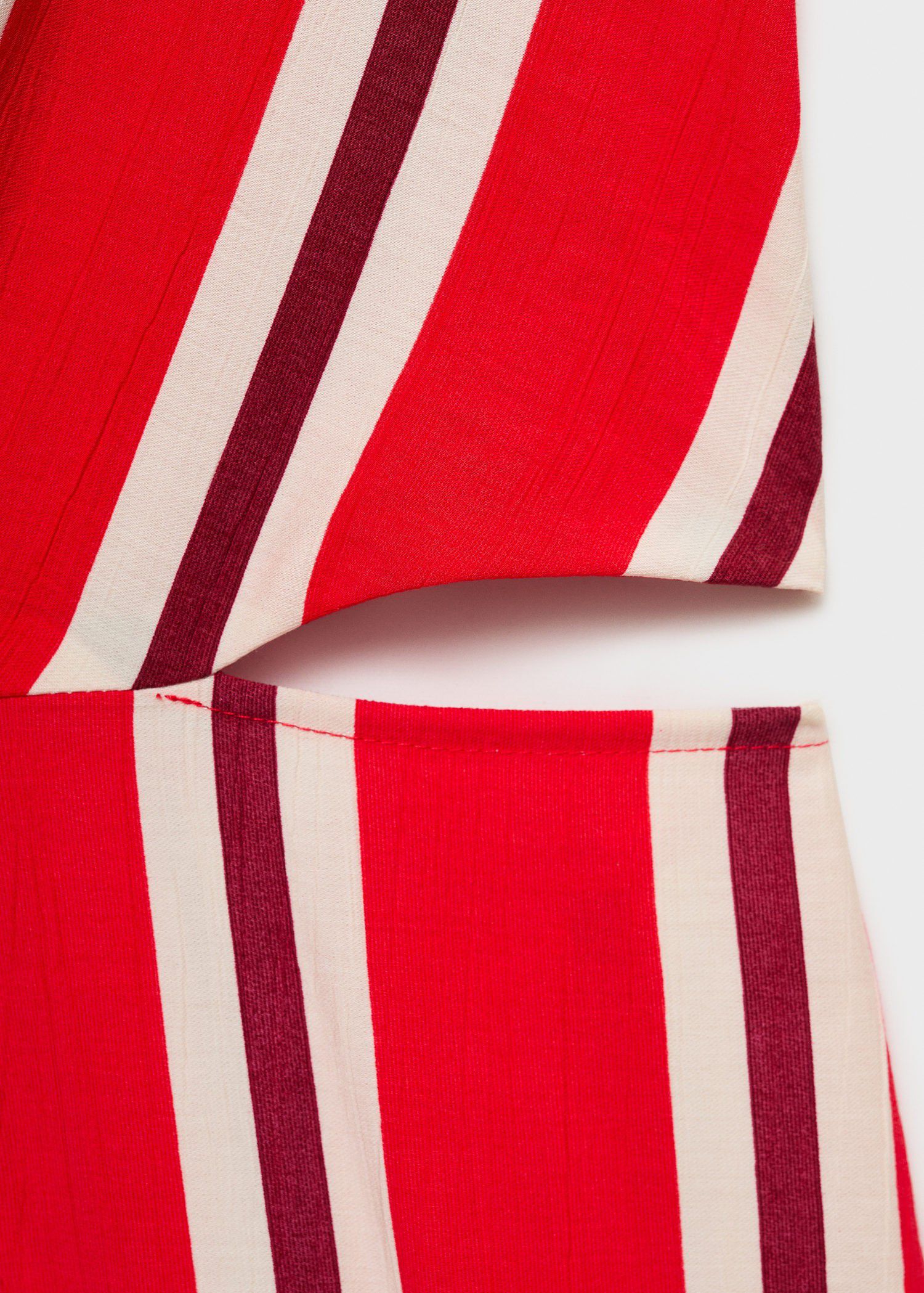 Striped jumpsuit with cut-out