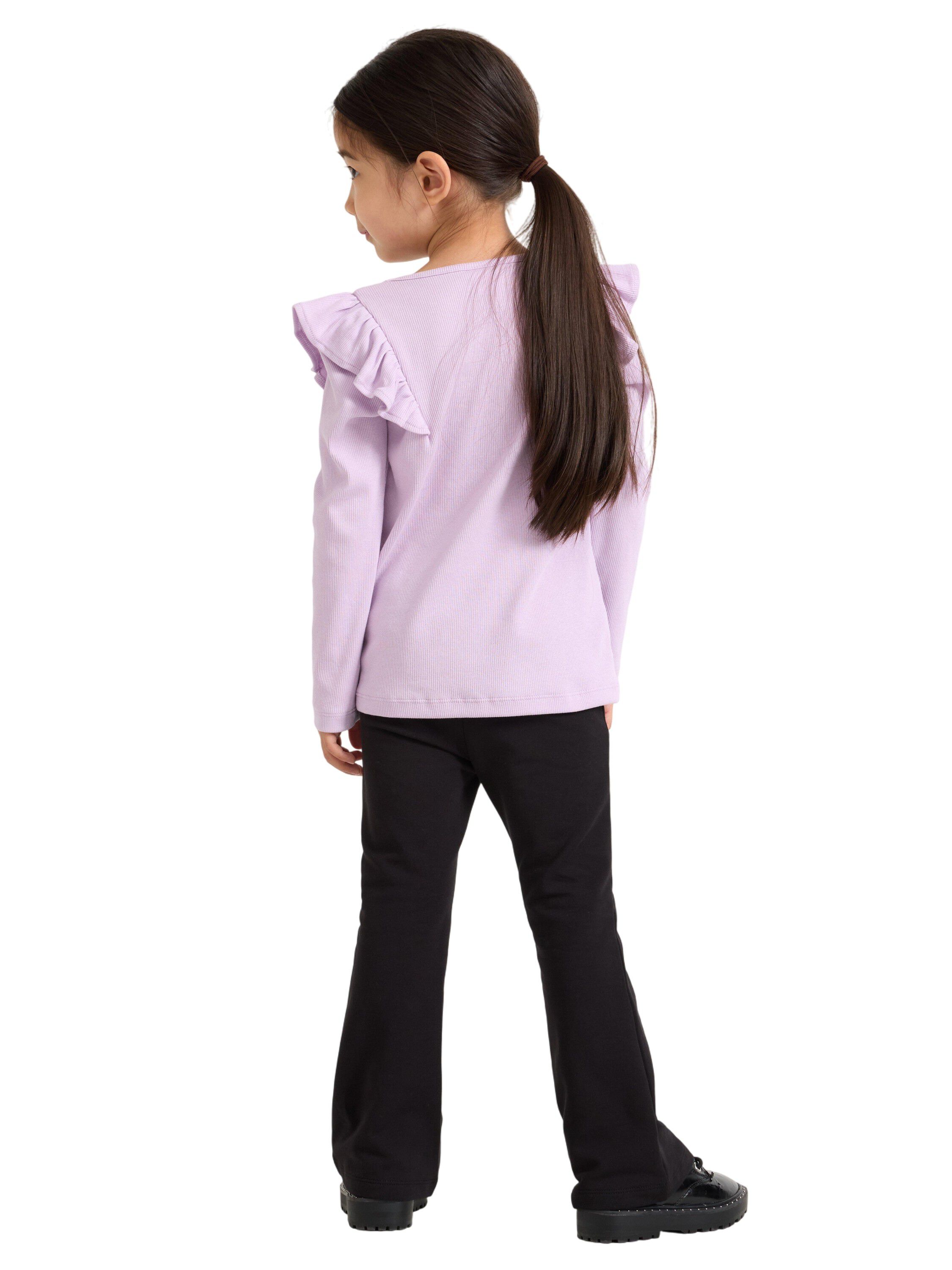 Flared leggings in soft cotton jers