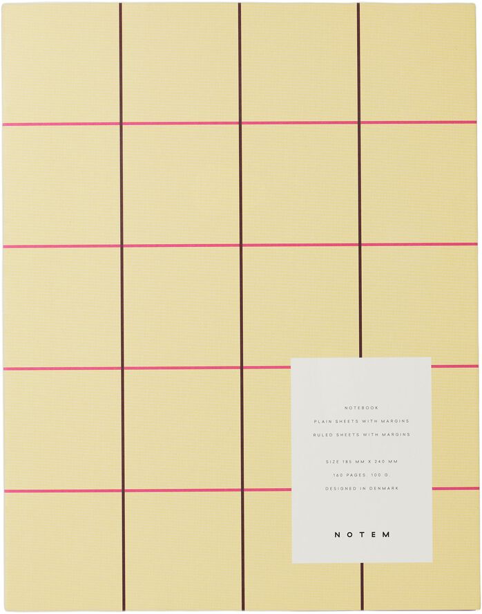 UMA Flat Lay Notebook - Large, Yellow check